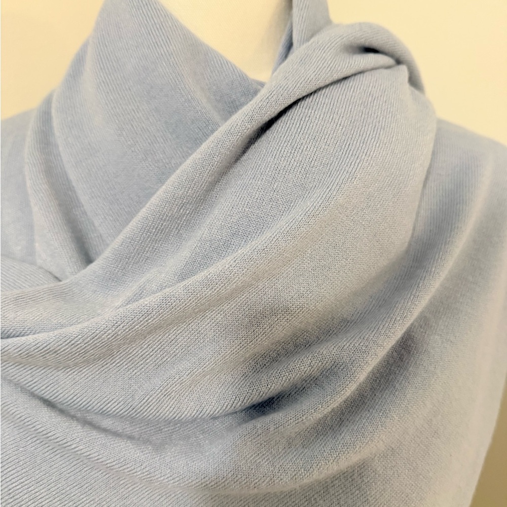 NWOT Merona Soft Pale Blue Knit Shawl - Picture 6 of 9